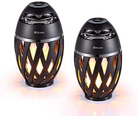 DiKaou Led Flame Speaker, Torch Atmosphere Bluetooth Speakers&Outdoor Portable Stereo Speaker with HD Audio and Enhanced Bass,LED flickers Warm Yellow Lights BT4.2 for iPhone/iPad/Android