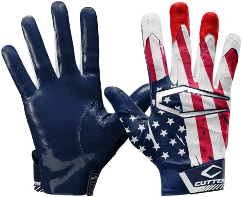 CUTTERS Football Rev Pro 5.0 Ultra Grip No Slip Wide Receiver Gloves (1 Pair)