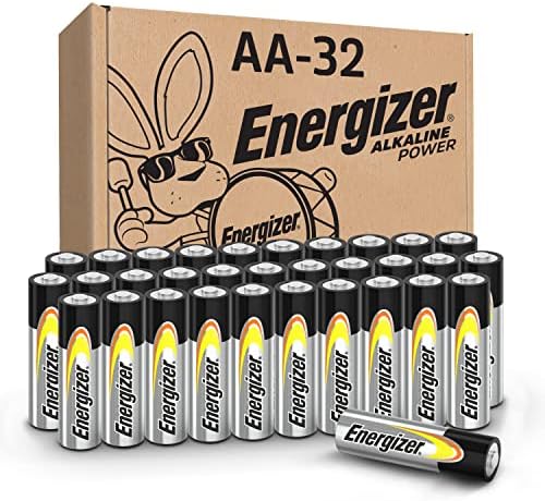 Energizer AA Batteries, Double A Long-Lasting Alkaline Power Batteries, 32 Count (Pack of 1)