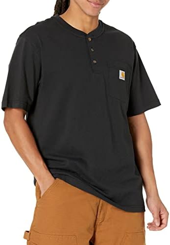 Carhartt Men’s Loose Fit Heavyweight Short-Sleeve Pocket Henley T-Shirt
