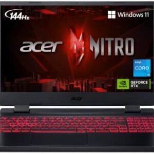Acer Nitro 5 AN515-58-525P Gaming Laptop |Core i5-12500H | NVIDIA GeForce RTX 3050 Laptop GPU | 15.6" FHD 144Hz IPS Display | 8GB DDR4 | 512GB PCIe Gen 4 SSD | Killer Wi-Fi 6 | Backlit Keyboard, Black