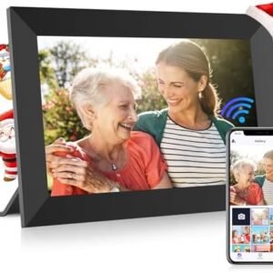 FANGOR 10.1 Inch WiFi Digital Picture Frame 1280x800 HD IPS Touch Screen, Electronic Smart Photo Frame with 16GB Storage, Auto-Rotate, Instantly Share Photos/Videos and Send Best Wishes from Anywhere