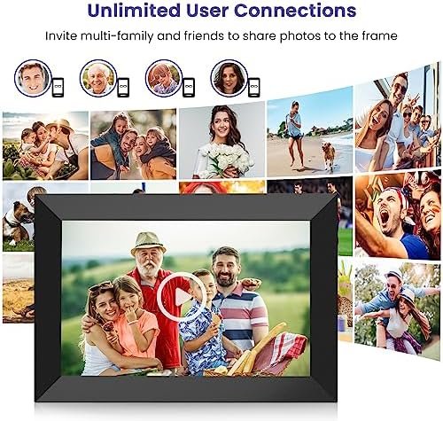 FANGOR 10.1 Inch WiFi Digital Picture Frame 1280x800 HD IPS Touch Screen, Electronic Smart Photo Frame with 16GB Storage, Auto-Rotate, Instantly Share Photos/Videos and Send Best Wishes from Anywhere - Image 4