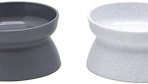 Kitty City Raised Cat Food Bowl Collection/Stress Free Pet Feeder and Waterer and Slow Feed Bowls