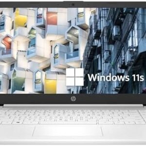 HP Stream 14" HD BrightView Laptop, Intel Celeron N4020 Processor, 4GB RAM, 64GB Storage, Intel HD Graphics, 720p Webcam, 1 Year Office 365, White, Win 11 S, 32GB Hotface USB Card
