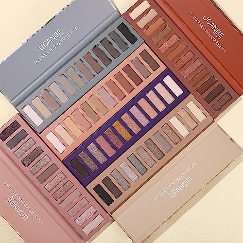 UCANBE 12 Color Eyeshadow Makeup Palette, Naked Nude Eye Shadow, Neutral Matte Shimmer Make Up Pallet with Double-ended Brush Set Kit, Highly Pigmented Long Lasting Waterproof (01) - Image 7