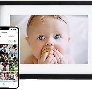 Skylight Digital Picture Frame: WiFi Enabled with Load from Phone Capability, Touch Screen Digital Photo Frame Display - Customizable Gift for Friends and Family - 10 Inch Black