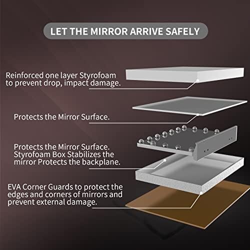 LOWIXI Hollywood 14 Bulb Makeup Mirror 20"X16", 3 Color Settings, Smart Controls, with USB Charging Port, Aluminum Frame,White - Image 5