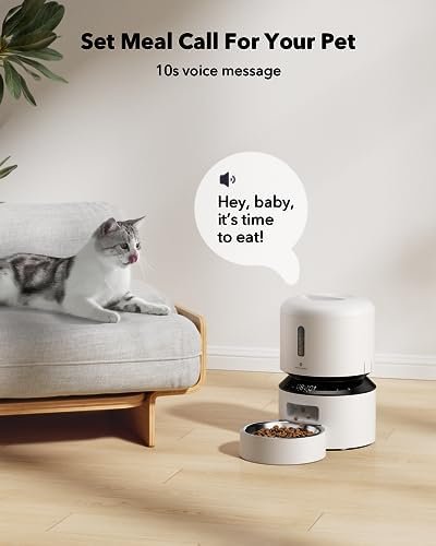 PETLIBRO Automatic Cat Feeder, Automatic Cat Food Dispenser with Freshness Preservation, Timed Cat Feeders for Dry Food, Up to 50 Portions 6 Meals Per Day, Granary Pet Feeder for Cats/Dogs - Image 4
