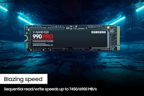 SAMSUNG 990 PRO SSD 4TB PCIe 4.0 M.2 2280 Internal Solid State Hard Drive, Seq. Read Speeds Up to 7,450 MB/s for High End Computing, Gaming, and Heavy Duty Workstations, MZ-V9P4T0B/AM, Black - Image 2