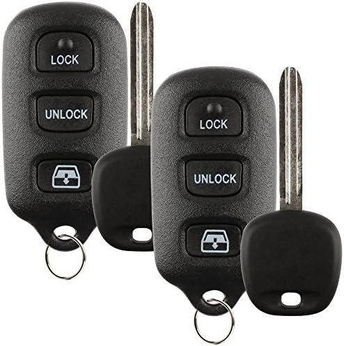 Discount Keyless Replacement Hatch Glass Key Fob Car Remote and Uncut Ignition Key Compatible with HYQ12BBX, ID 4D 67 (2 Pack)