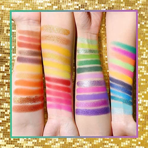 UCANBE EXOTIC FLAVORS Neon Eyeshadow Makeup Palette - 48 Colorful High Pigmented - Rainbow Matte Shimmer Glitter Eye Shadow Make Up Pallet Gift Set - Image 3