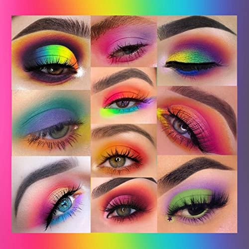 UCANBE EXOTIC FLAVORS Neon Eyeshadow Makeup Palette - 48 Colorful High Pigmented - Rainbow Matte Shimmer Glitter Eye Shadow Make Up Pallet Gift Set - Image 7