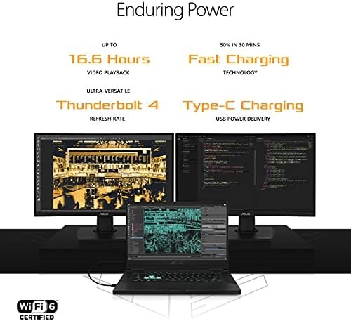 ASUS TUF Dash 15 (2021) Ultra Slim Gaming Laptop, 15.6" 144Hz FHD, GeForce RTX 3050 Ti, Intel Core i7-11370H, 8GB DDR4, 512GB PCIe NVMe SSD, Wi-Fi 6, Windows 10, Eclipse Grey Color, TUF516PE-AB73 - Image 4