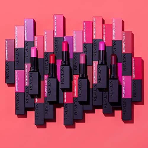 Revlon Lipstick, ColorStay Suede Ink, Built-in Primer, Infused with Vitamin E, Waterproof, Smudge-proof, Matte Color, 001 Gut Instict, 0.09 oz. - Image 5