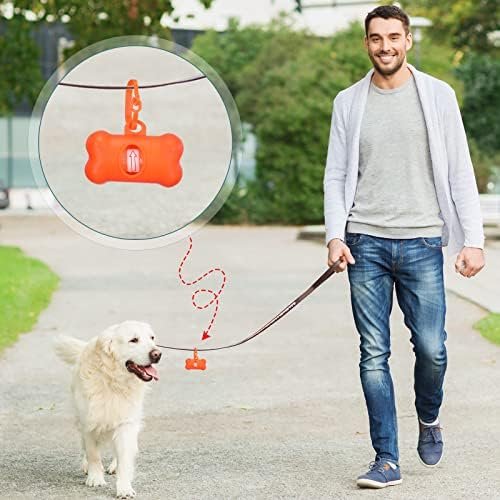 Zhehao 120 Pcs Bone Shaped Dog Poop Bag Dispensers with Disposal Bag Dog Waste Bag Holder Small Dog Bag Dispenser with Hook for Pet Puppy Walking Hiking Camping, 8 Colors - Image 5