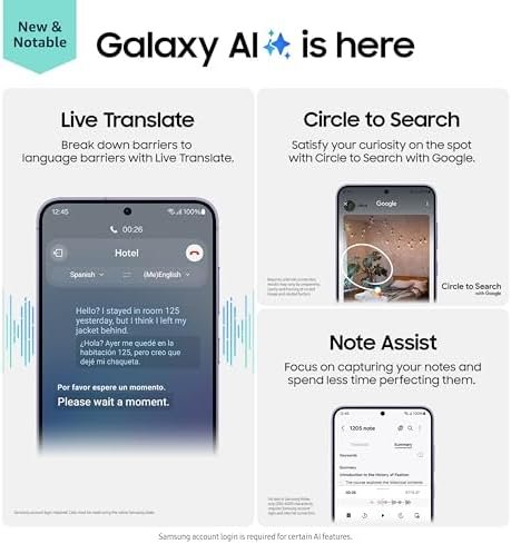 SAMSUNG Galaxy S24 Cell Phone, 128GB AI Smartphone, Unlocked Android, 50MP Camera, Fastest Processor, Long Battery Life, US Version, 2024, Amber Yellow - Image 3