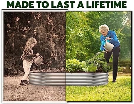 Galvanized Raised Garden Beds Outdoor // 8×4×1 ft (2-Pack) Planter Raised Beds for Gardening, Vegetables, Flowers // Large Metal Raised Garden Box (Silver) // Tool-Free Assembly - Image 3
