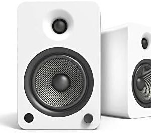 Kanto YU6MW Powered Bookshelf Speakers with Bluetooth and Phono Preamp | Pair | Matte White
