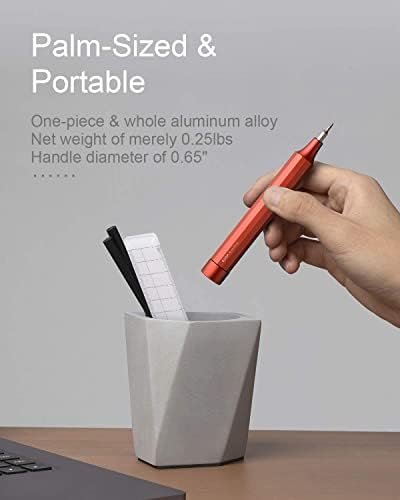 HOTO Precision Screwdriver Sets, 24-in-1 Manual Screwdriver, 24 pcs Tough S2 Steel Bits, Manual Pen Shape, Ideal for Electronics, Glasses and Bracelets, Cinnabar Red - Image 7