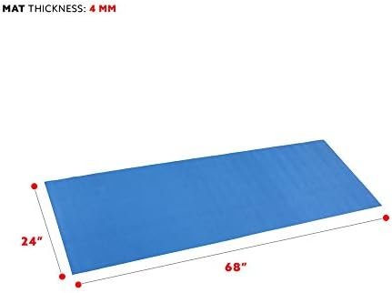 Sunny Health and Fitness Yoga Mat (Blue) - Image 4