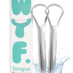 Wipe Tongue Fresh Tongue Scraper for Adults | 100% Stainless Steel Tongue Scraper Oral Care | Tongue Cleaner | Oral Hygiene Essentials Tongue Scrubber (Pack of 2)