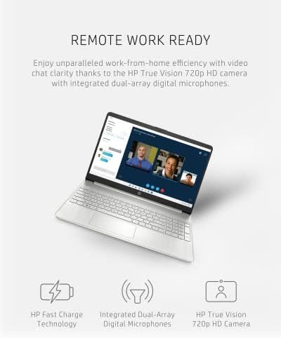 HP 15 Laptop, AMD Ryzen 3-5300U Processor, 8 GB RAM, 256 GB SSD Storage, 15.6-inch HD Micro-Edge Display, Windows 11 Home, Long-Lasting Battery, Fast Charge, 720p Webcam (15-ef2024nr), Natural silver - Image 7