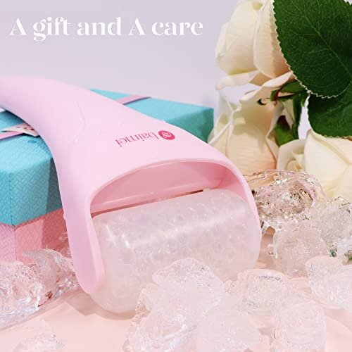 BAIMEI Cryotherapy Ice Roller and Gua Sha Facial Tools Puffiness Redness Reducing Migraine Pain Relief, Skin Care Tools for Face Massager Self Care Gift for Men Women - Pink - Image 8