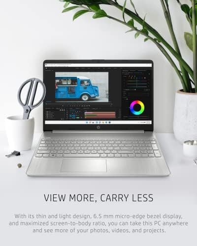 HP 15 Laptop, AMD Ryzen 3-5300U Processor, 8 GB RAM, 256 GB SSD Storage, 15.6-inch HD Micro-Edge Display, Windows 11 Home, Long-Lasting Battery, Fast Charge, 720p Webcam (15-ef2024nr), Natural silver - Image 6