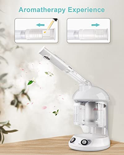 EZBASICS Hair Steamer 2 in 1 Ion Facial Steamer with Extendable Arm Table Top Hair Humidifier Hot Mist Moisturizing Facial Atomizer Spa Face Steamer Design for Personal Care Use At Home or Salon - Image 5