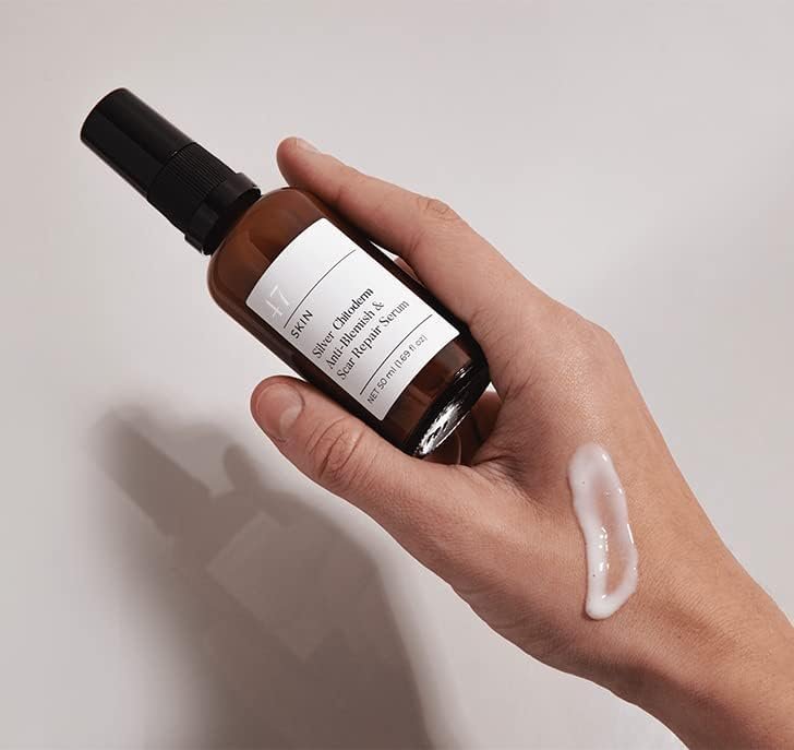 47 Skin Hydrating Face Serum for Clearing Acne & Scars, Anti-Blemish & Scar Repair Serum Skincare Treatment with Silver Chitoderm - Smooth Skin Moisturiser Facecare Serum for All Skin Types (1.01 oz) - Image 8
