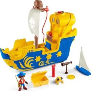 Fisher-Price Santiago of the Seas Pirate Ship Lights & Sounds El Bravo Playset with Santiago Figure for Ages 3+ years
