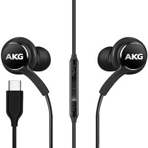 2022 Wired Earbuds Stereo Headphones for Samsung Galaxy S22 Ultra S21 Ultra S20 Ultra 5G, S10,Note 10, Note 10+ - Designed by AKG - with Microphone and Volume Remote Type-C Connector-Black
