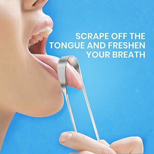 Tongue Scraper for Adults by HOKIN (2Pcs Oral Care Pack) Stainless Steel Tongue Cleaners Reduce Bad Breath 100% Metal Tough Scrapers Men and Women Hygiene Product - Image 7