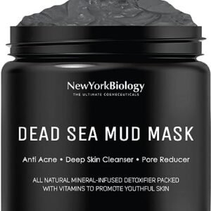 New York Dead Sea Mud Mask - Pore Reducer for Acne and Oily Skin, Natural Skincare Tightens Skin for Healthier Complexion - 8.8 oz