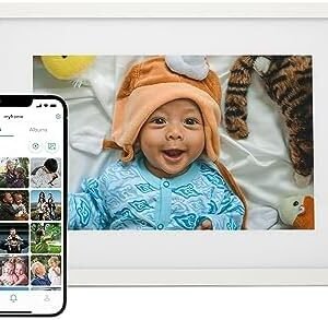 Skylight Digital Picture Frame: WiFi Enabled with Load from Phone Capability, Touch Screen Digital Photo Frame Display - Customizable Gift for Friends and Family - 10 Inch White