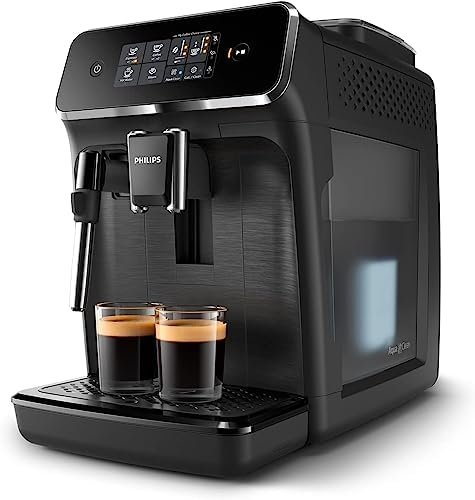 PHILIPS 2200 Series Fully Automatic Espresso Machine, Classic Milk Frother, 2 Coffee Varieties, Intuitive Touch Display, 100% Ceramic Grinder, AquaClean Filter, Aroma Seal, Black (EP2220/14) - Image 2