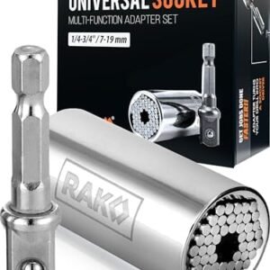 RAK Universal Socket Tool Stocking Stuffer Gifts for Men - Super Socket Gifts for Him - Adjustable Grip Socket Adapter Set for Husband, Mechanic, Handyman, Tools for Men - Christmas Gifts