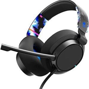 Skullcandy SLYR Pro Multi-Platform Over-Ear Wired Gaming Headset, Enhanced Sound Perception, AI Microphone, Works with Xbox Playstation and PC - Blue