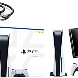 Sony PS5 Playstation 5 Console Disc Version - Wireless Controller, x86-64-AMD Ryzen Zen 8 Cores CPU, 16GB GDDR6 Memory, 825GB SSD Storage