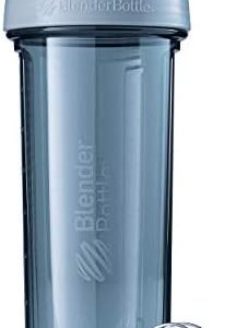 BlenderBottle Shaker Bottle Pro Series Perfect for Protein Shakes and Pre Workout, 32-Ounce, Pebble Grey