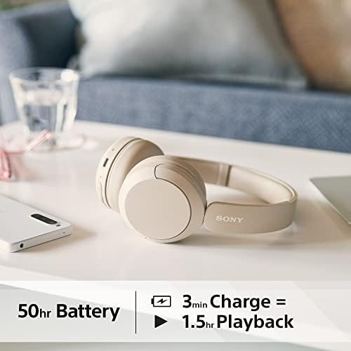Sony Wireless Bluetooth Headphones - Up to 50 Hours Battery Life with Quick Charge Function, On-Ear Model - WH-CH520C.CE7 - Limited Edition - Cappuccino/Beige - Image 6