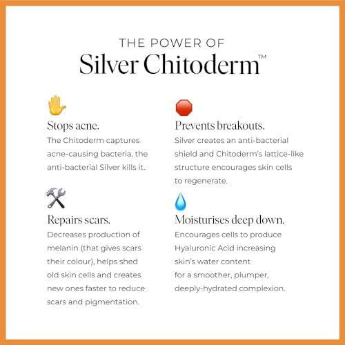 47 Skin Hydrating Face Serum for Clearing Acne & Scars, Anti-Blemish & Scar Repair Serum Skincare Treatment with Silver Chitoderm - Smooth Skin Moisturiser Facecare Serum for All Skin Types (1.01 oz) - Image 5