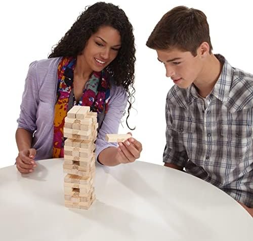 Hasbro Gaming Jenga Classic Game with Genuine Hardwood Blocks, Stacking Tower Game for 1 or More Players, Kids Easter Basket Stuffers, Ages 6+ - Image 8