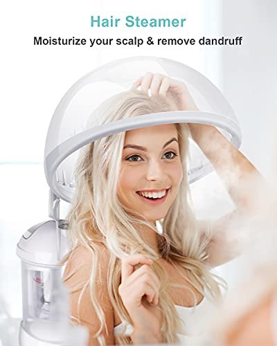 EZBASICS Hair Steamer 2 in 1 Ion Facial Steamer with Extendable Arm Table Top Hair Humidifier Hot Mist Moisturizing Facial Atomizer Spa Face Steamer Design for Personal Care Use At Home or Salon - Image 2