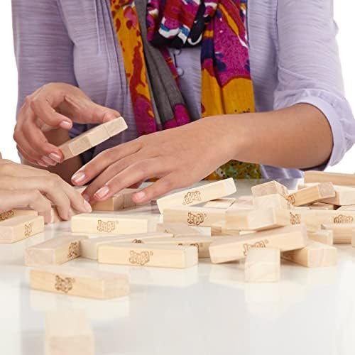 Hasbro Gaming Jenga Classic Game with Genuine Hardwood Blocks, Stacking Tower Game for 1 or More Players, Kids Easter Basket Stuffers, Ages 6+ - Image 6