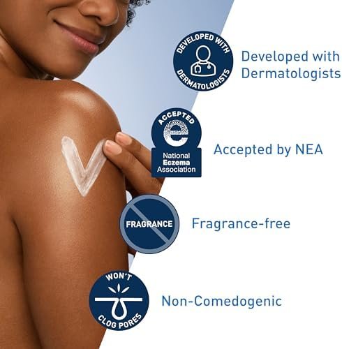 CeraVe Daily Moisturizing Lotion for Dry Skin | Body Lotion & Face Moisturizer with Hyaluronic Acid and Ceramides | Daily Moisturizer | Fragrance Free | Oil-Free | 12 Ounce - Image 3