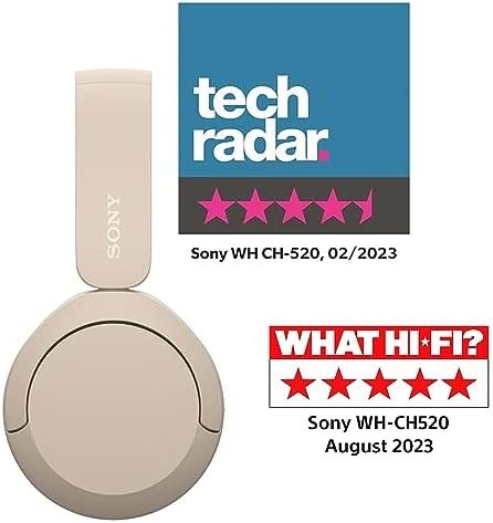 Sony Wireless Bluetooth Headphones - Up to 50 Hours Battery Life with Quick Charge Function, On-Ear Model - WH-CH520C.CE7 - Limited Edition - Cappuccino/Beige - Image 3