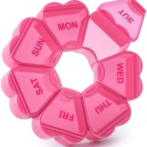 Large Weekly Pill Organizer/Box 7 Day, KAPENS Daily Vitamin Case Large Capacity Compartments, Pill Containers for Fish Oil Medicine Supplements