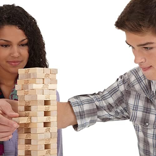 Hasbro Gaming Jenga Classic Game with Genuine Hardwood Blocks, Stacking Tower Game for 1 or More Players, Kids Easter Basket Stuffers, Ages 6+ - Image 5